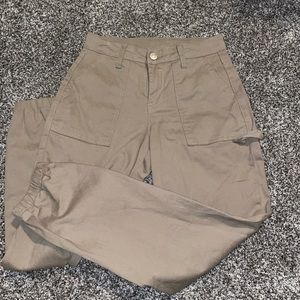 Tan cargo joggers